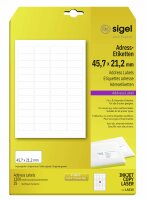 SIGEL LA315 Adress-Etiketten - weiß - 45.7 x 21,2...