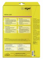 SIGEL LA315 Adress-Etiketten - weiß - 45.7 x 21,2 mm - 70 g/m² - 1.200 Etiketten = 25 Blatt