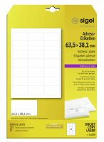 SIGEL LA320 Adress-Etiketten - weiß - 63.5 x 38,1...