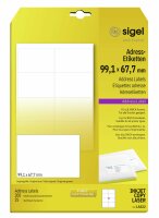 SIGEL LA322 Adress-Etiketten - weiß - 99.1 x 67,7...