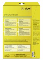 SIGEL LA410 Ordner-Etiketten - weiß - 192 x 38 mm - 70 g/m² - 175 Etiketten = 25 Blatt