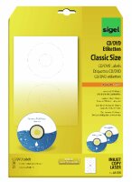 SIGEL LA525 CD-/DVD-Etiketten - weiß - 117 x 117 mm...