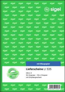 Lieferscheine - A5 - 3x 50 Blatt mit 2 Blatt Blaupapier - 50 Sätze
