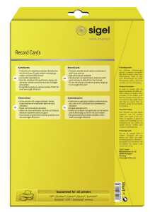 Sigel Karteikarte A7 185g weiß 160St LP701