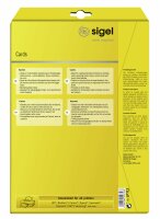 SIGEL LP713 Korrespondenz-Karten - A4 - weiß - Spezialkarton - 185 g/m² - 60 Karten