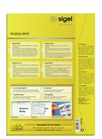 SIGEL LP715 Hängeschilder für Preisauszeichnung, Warenauszeichnung - weiß - 200 g/m² - DIN-Druckformat: A4 - Spezialpapier - 1.470 Stück