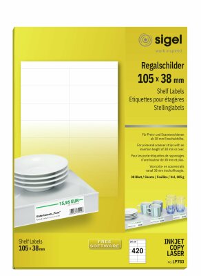 SIGEL LP783 Regalschilder - A4 - 170 g/m² - 30 Blatt