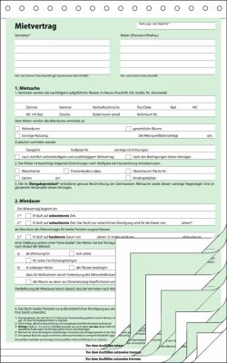 SIGEL MV480 Mietvertrag - A4 - 2x 0 Blatt - selbstdurchschreibend - 1 Satz