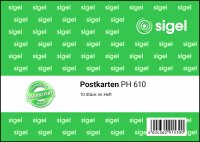 SIGEL PH610 Postkartenheft - A6 quer - 1x 10 Blatt - 10...