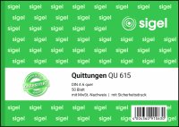 SIGEL QU615 Quittungen - A6 quer - 1x 50 Blatt - 50 Blatt