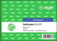 SIGEL QU619 Quittungen - A6 quer - 1x 50 Blatt - mit...