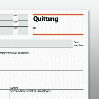 SIGEL QU619 Quittungen - A6 quer - 1x 50 Blatt - mit Blaupapier - 50 Blatt