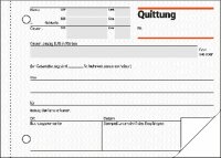 SIGEL QU625 Quittungen - A6 quer - 2x 50 Blatt - mit...