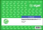 SIGEL Rapporte/Wochenberichte A5 quer - 1x 100 Blatt - mit Blaupapier
