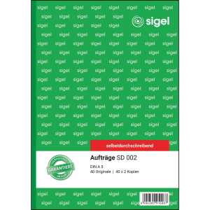 SIGEL Aufträge - A5 - 3x 40 Blatt - selbstdurchschreibend - 40 Sätze