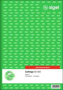 SIGEL Aufträge - A4 - 2x 40 Blatt - selbstdurchschreibend - 40 Sätze