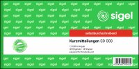 SIGEL SD008 Kurzmitteilungen - 1/3 A4 quer - 2x 40 Blatt...