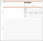 Kurzbriefe - 2/3 A4 - 1x 50 Blatt - selbstdurchschreibend/CFB