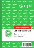 SIGEL SD014 Lieferscheine - A6 - 3x 40 Blatt -...