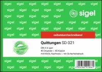 SIGEL SD021 Quittungen - A6 quer - 2x 40 Blatt -...