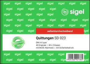Quittungen - A6 quer - 3x 40 Blatt - selbstdurchschreibend - 40 Sätze