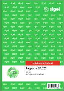 SIGEL Rapporte - A5 - 2x 40 Blatt - selbstdurchschreibend - 40 Sätze