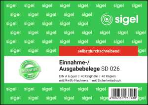 Ausgabe-/Einnahmebelege - A6 quer - 2x 40 Blatt - selbstdurchschr