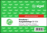 SIGEL SD026 Ausgabe-/Einnahmebelege - A6 quer - 2x 40...