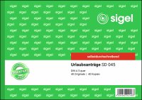 SIGEL SD045 Urlaubsanträge - A5 quer - 2x 40 Blatt -...