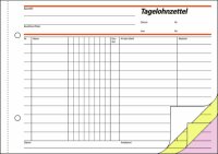 SIGEL SD065 Tagelohnbuch - A5 quer - 3x 40 Blatt -...