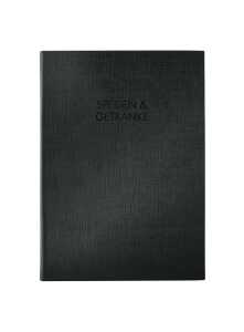 SIGEL SM116 Speisekarten-Mappe Gummi-Bindung - A5 - schwarz