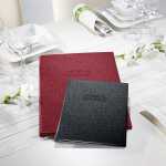 SIGEL SM136 Speisekarten-Mappe Buchschrauben-Bindung - A5 - schwarz