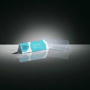 Tischaufsteller - 19 x 6 x 6,50 cm - Dachform