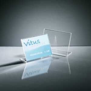 Tischaufsteller - 10,50 x 7,70 x 3,80 cm - A7 - schräg