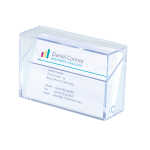 Visitenkarten-Box - für bis zu 100 Visitenkarten glasklar Hartplastik