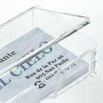 Visitenkarten-Box - für bis zu 80 Visitenkarten - glasklar - Acryl