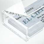 Visitenkarten-Box - für bis zu 80 Visitenkarten - glasklar - Acryl