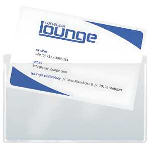 Visitenkarten-Taschen - glasklar - Polyvinylchlorid (PVC) - 100 Stück