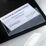 Visitenkarten-Taschen - glasklar - Polyvinylchlorid (PVC) - 100 Stück