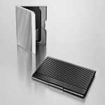 Visitenkarten-Etui - für bis zu 20 Visitenkarten - schwarz - Metall