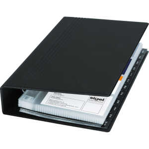 Visitenkarten-Ringbuch - für bis zu 200 Visitenkarten - schwarz