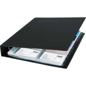 Visitenkarten-Ringbuch - für bis zu 400 Visitenkarten - schwarz