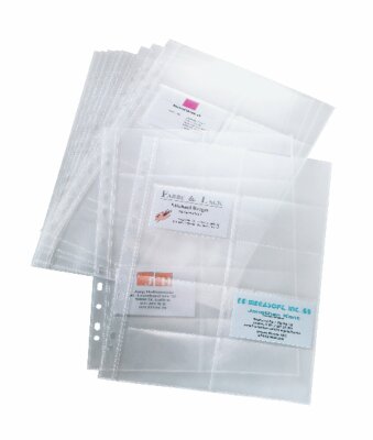 SIGEL VZ351 Hüllen - für bis zu 200 Visitenkarten - transparent - Polyvinylchlorid (PVC) - 10 Stück