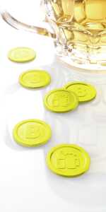 Sigel Wertmarken Bier gelb Ø 25mm WM004