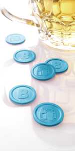 Sigel Wertmarken Bier blau Ø 25mm WM005