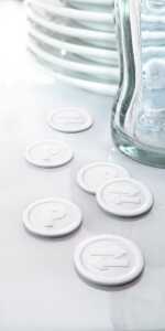 Sigel Wertmarken Pfand weiß Ø 25mm WM010