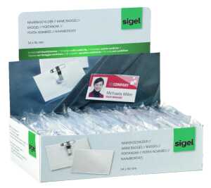 Sigel Namensschilder mit Kombiklemme ZB200