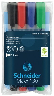 Schneider Permanent-Marker Maxx 130 sortiert Karton-Etui 4 Stück