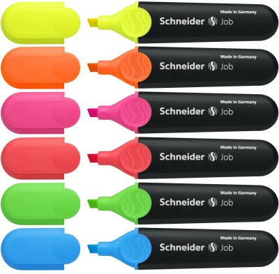 Schneider Textmarker Job sortiert Karton-Etui 6 Stück