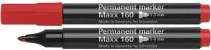 Schneider Permanent-Marker Maxx 160 rot, Rundspitze 1-3mm
